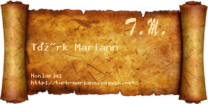 Türk Mariann névjegykártya