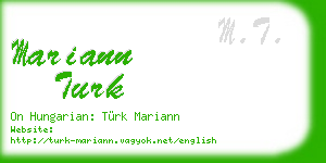 mariann turk business card