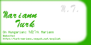 mariann turk business card